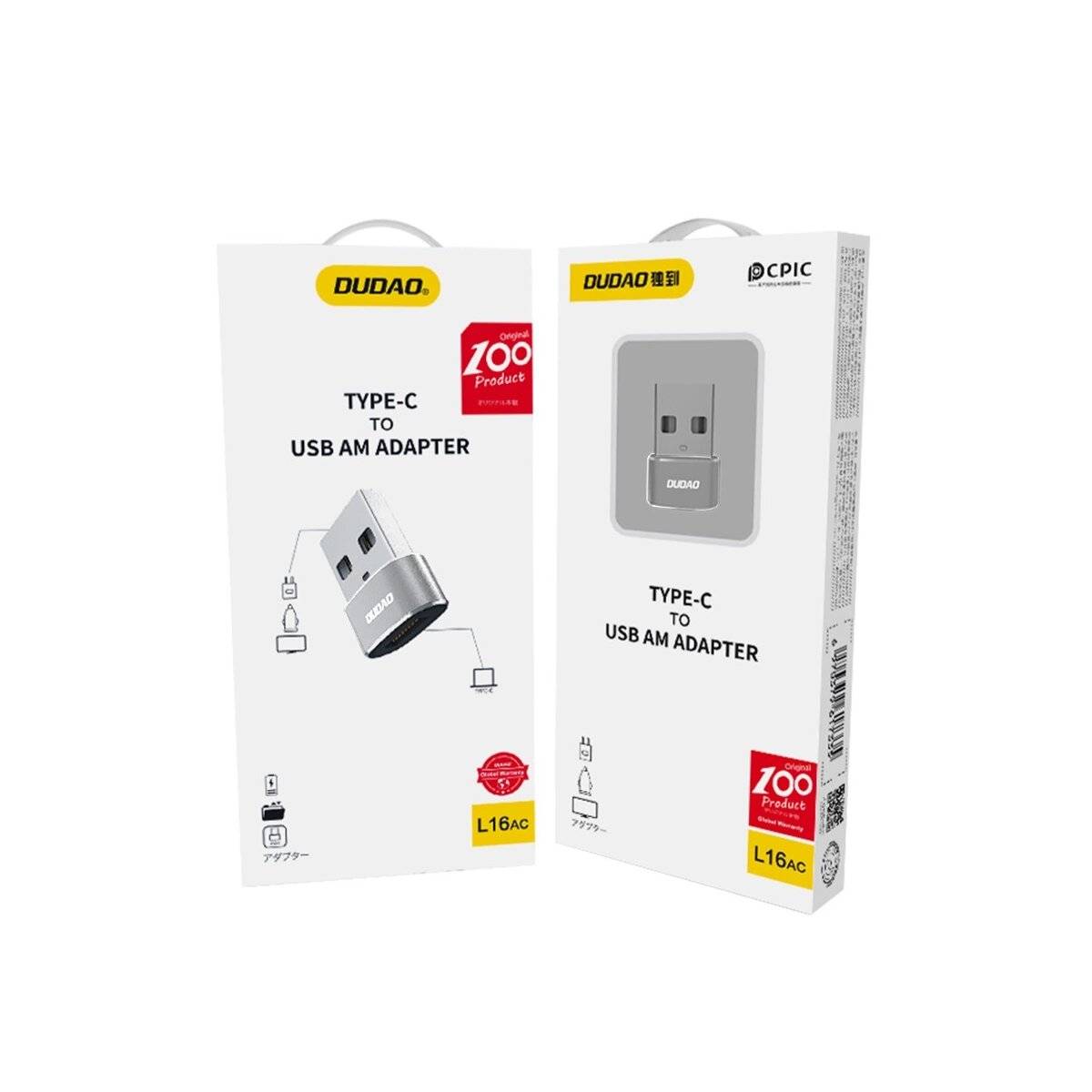 Dudao Adapter von USB Typ-C auf USB schwarz (L16AC schwarz)