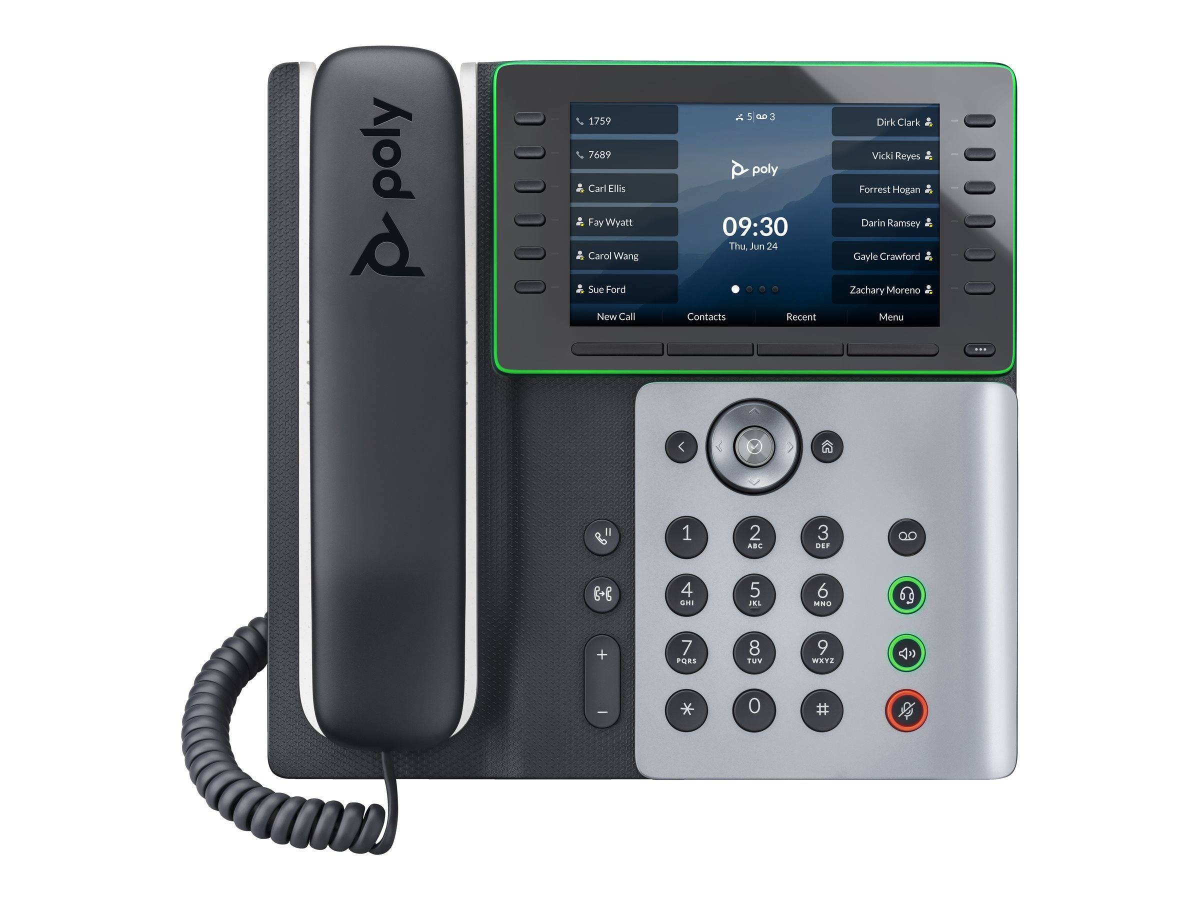 HP - Poly Edge E550 - VoIP-Telefon mit Rufnummernanzeige/Anklopffunktion