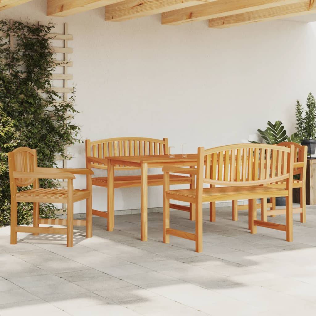 vidaXL 5-tlg. Garten-Essgruppe Massivhol