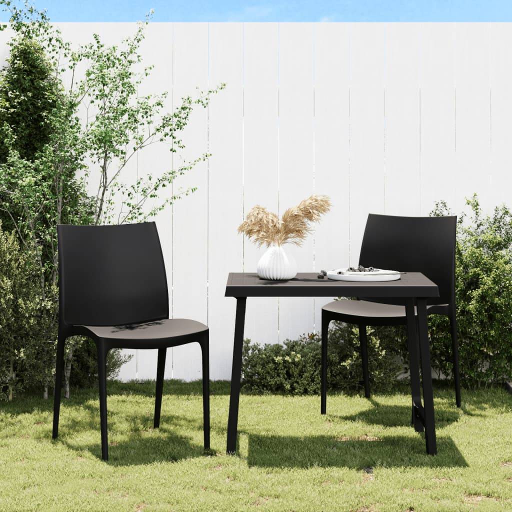 vidaXL Gartenstühle 2 Stk. Anthrazit