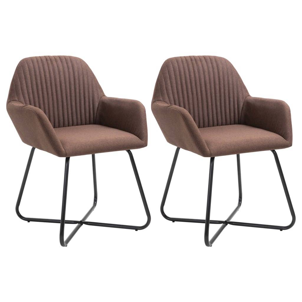 vidaXL Esszimmerstühle 2 Stk. Braun