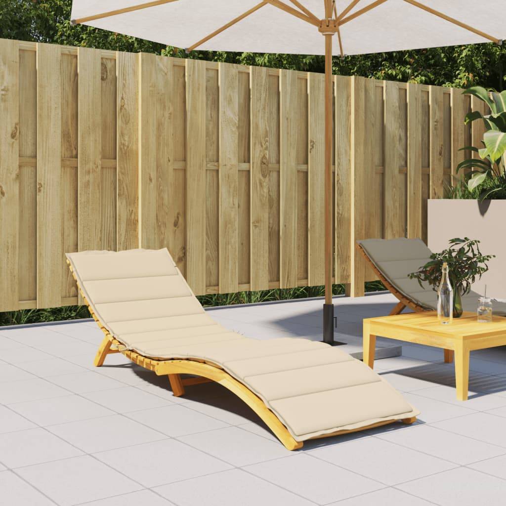 vidaXL Sonnenliegen-Auflage Beige