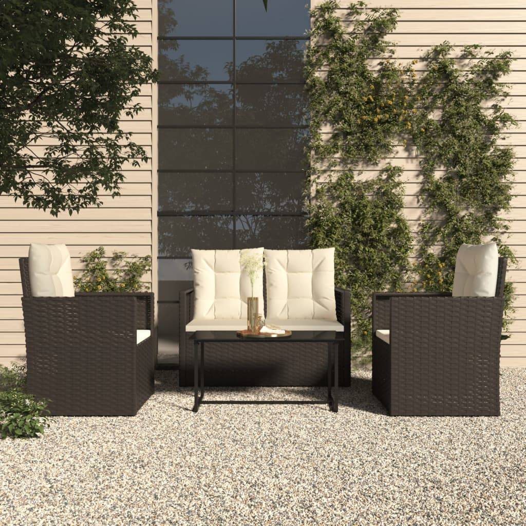 vidaXL 4-tlg. Garten-Lounge-Set mit Kiss