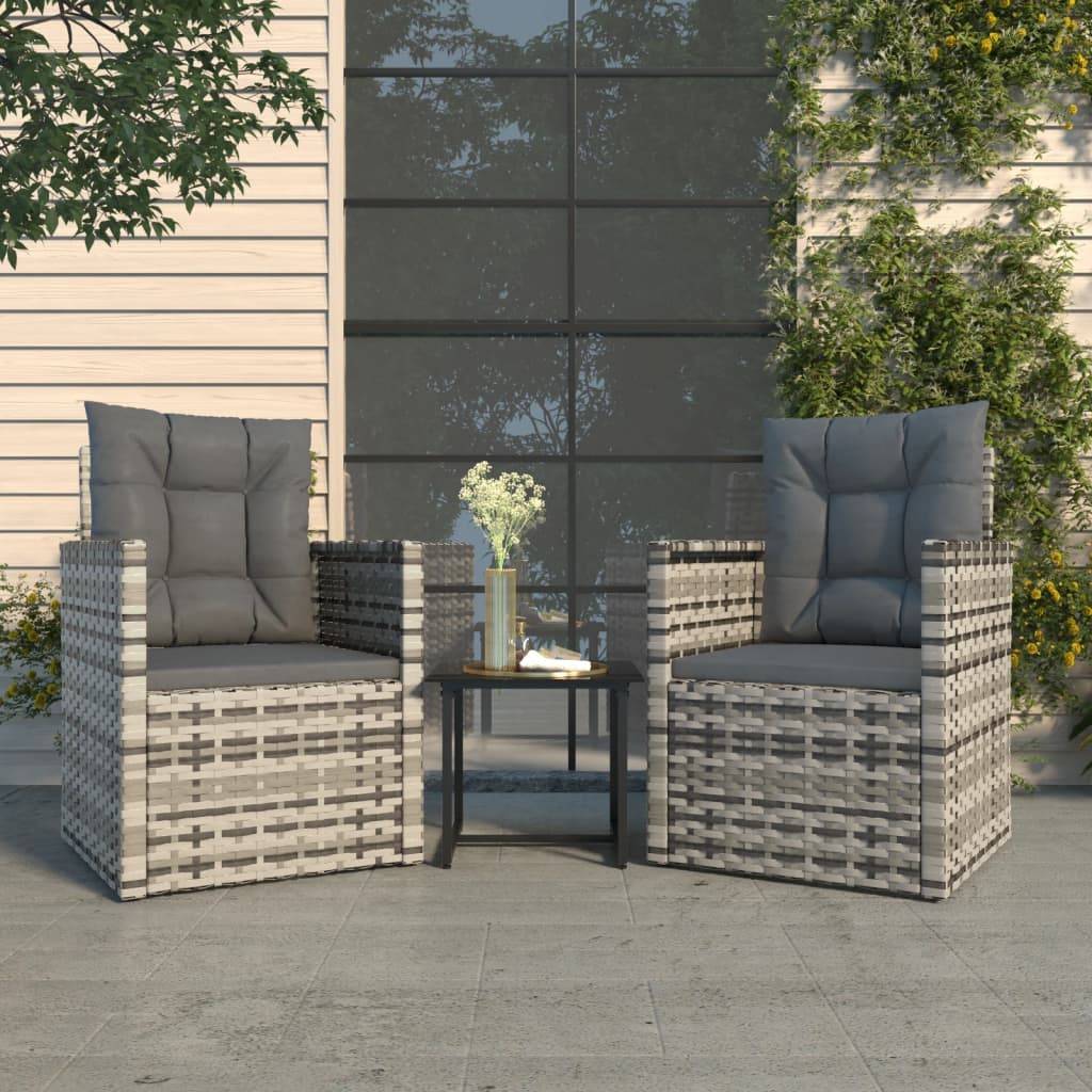 vidaXL 3-tlg. Garten-Lounge-Set mit Kiss