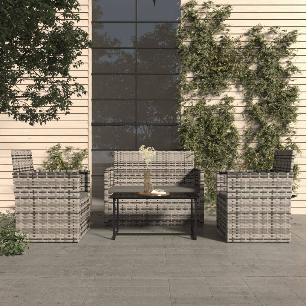 vidaXL 4-tlg. Garten-Lounge-Set mit Kiss