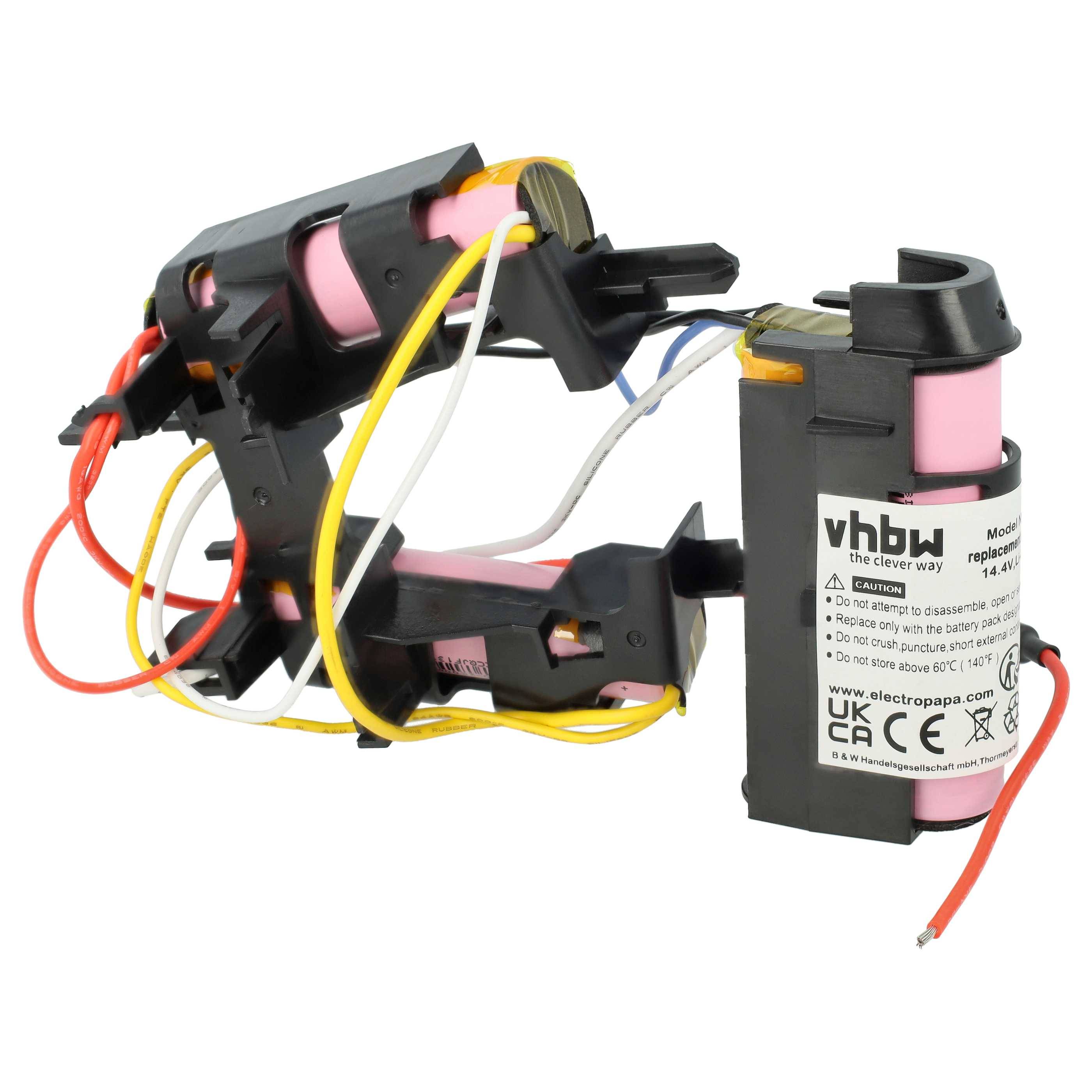 vhbw Akku kompatibel mit Electrolux ZB3106 900273763, 900940832, 90027376300, 90094083200, Staubsauger (2500 mAh, 14,4 V, Li-Ion)