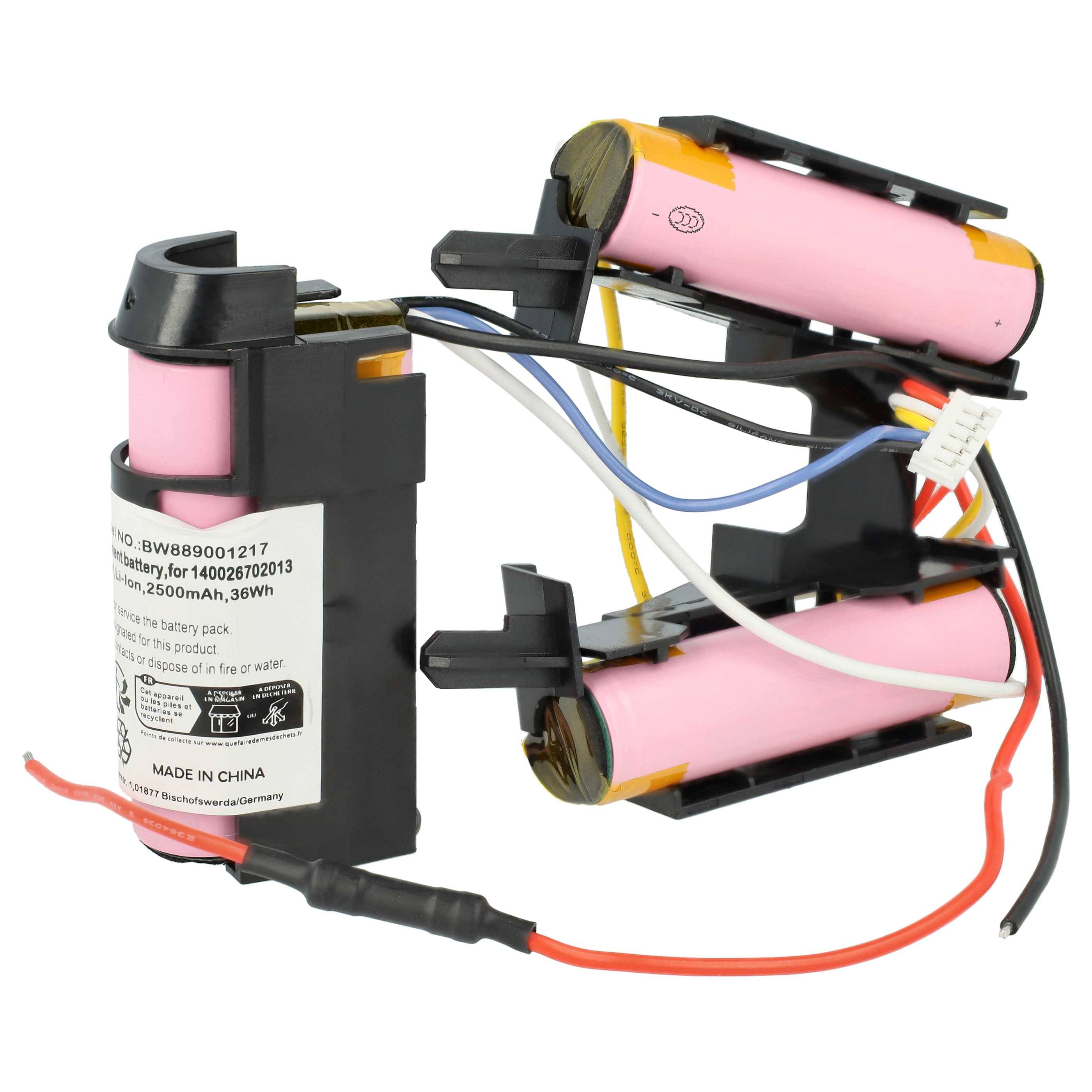 vhbw Akku kompatibel mit AEG CX 7 2 HO 2 90094078700, CX730BM 90094083900, EER73BP, EER73DB, EER73HO2 Staubsauger (2500 mAh, 14,4 V, Li-Ion)