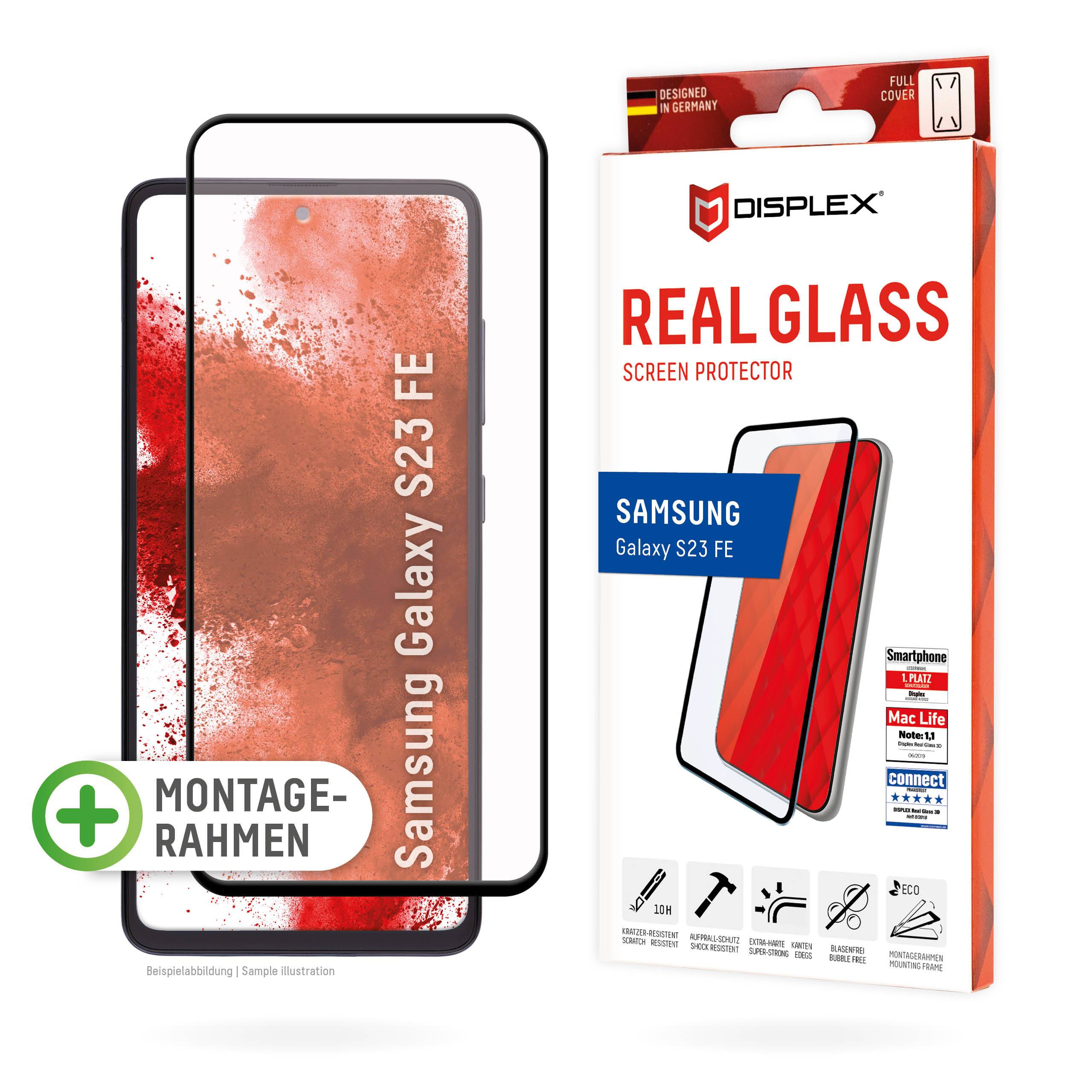 Real Glass, Full Cover Panzerglas für Samsung S23 FE