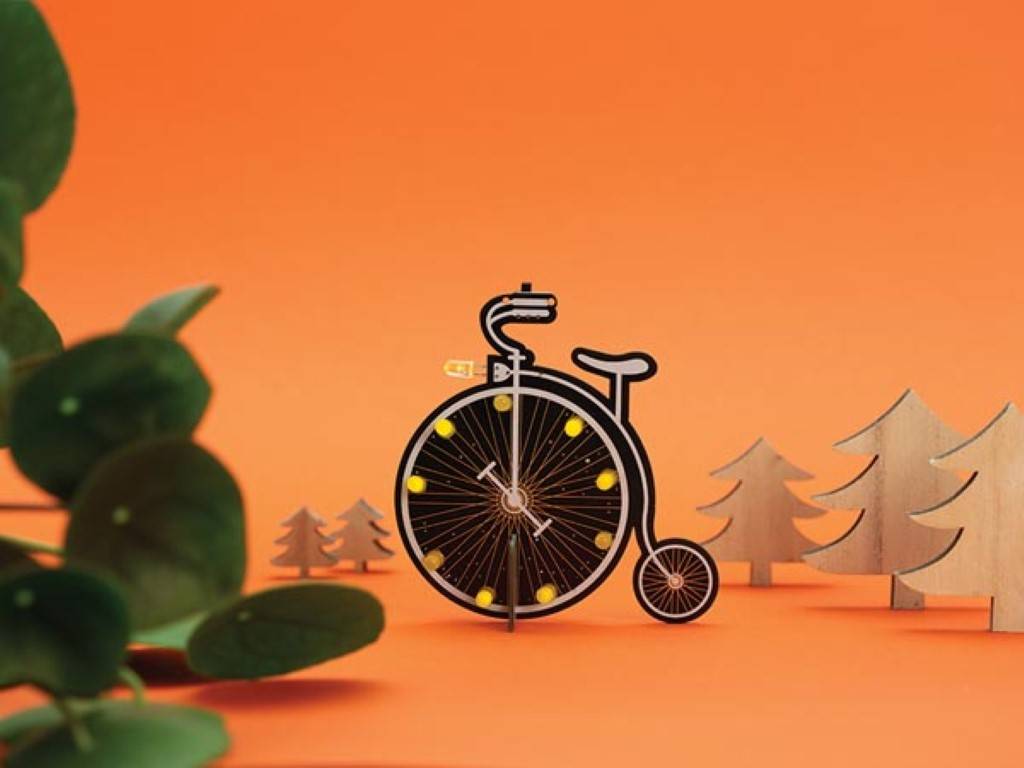 Lötbausatz, Fahrrad, im Retro-Design