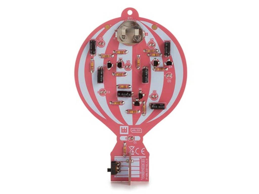 Lötbausatz, Heißluftballon, im Retro-Design