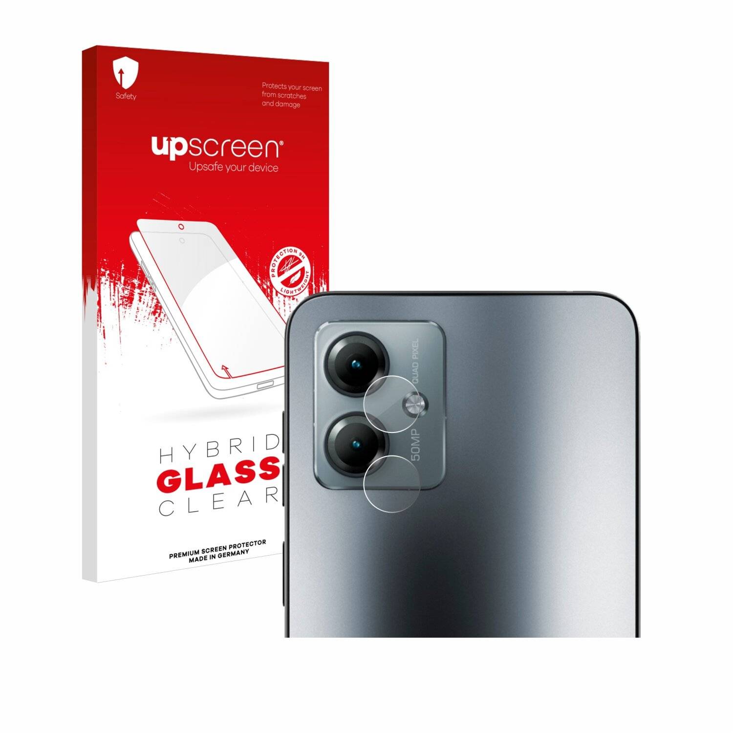 upscreen Hybrid Glas Panzer-Folie für Motorola Moto G14 (NUR
