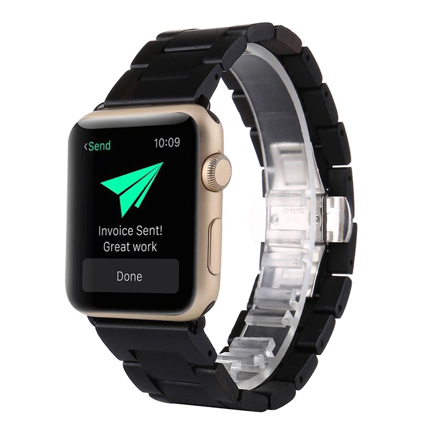 Für Apple Watch Series 10 42mm / 9 8 7 41 / 6 SE 5 4 40 Holz Armband