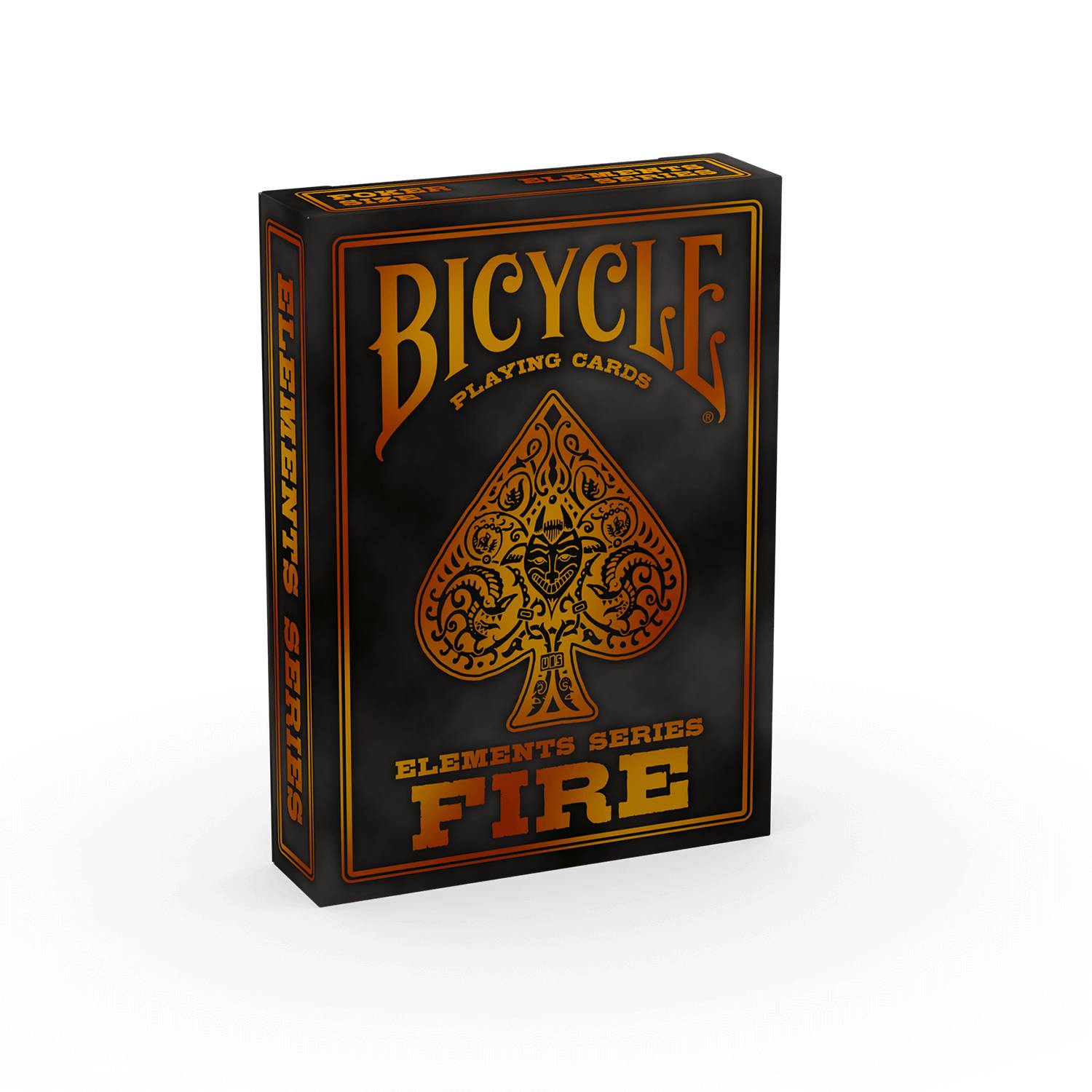 Schwarze Bicycle-Spielkartenschachtel, Elements Series „Feuer