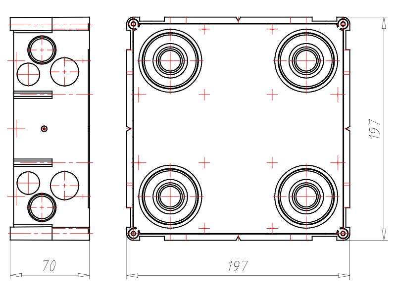 Kaiser Einlasskasten Varifix 3x3 9902.29