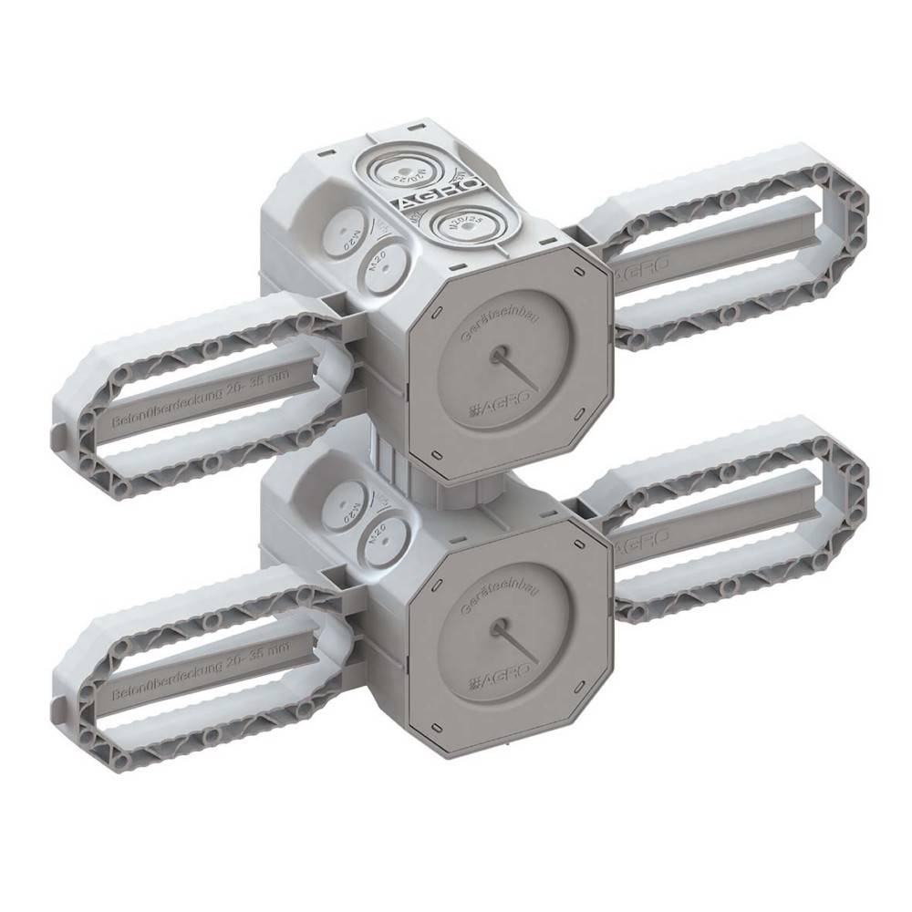 Kaiser Beton Einbaudose 2x1 NUP 9941.25