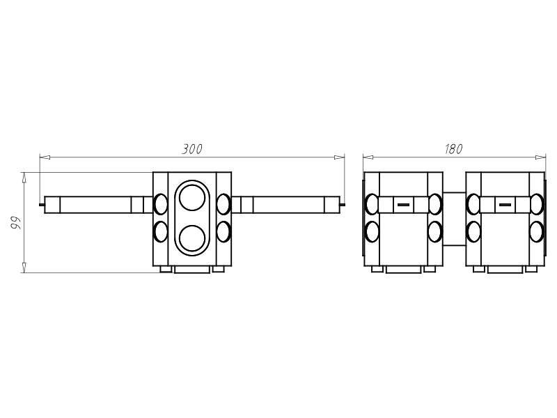 Kaiser Beton Einbaudose 2x1 NUP 9941.25