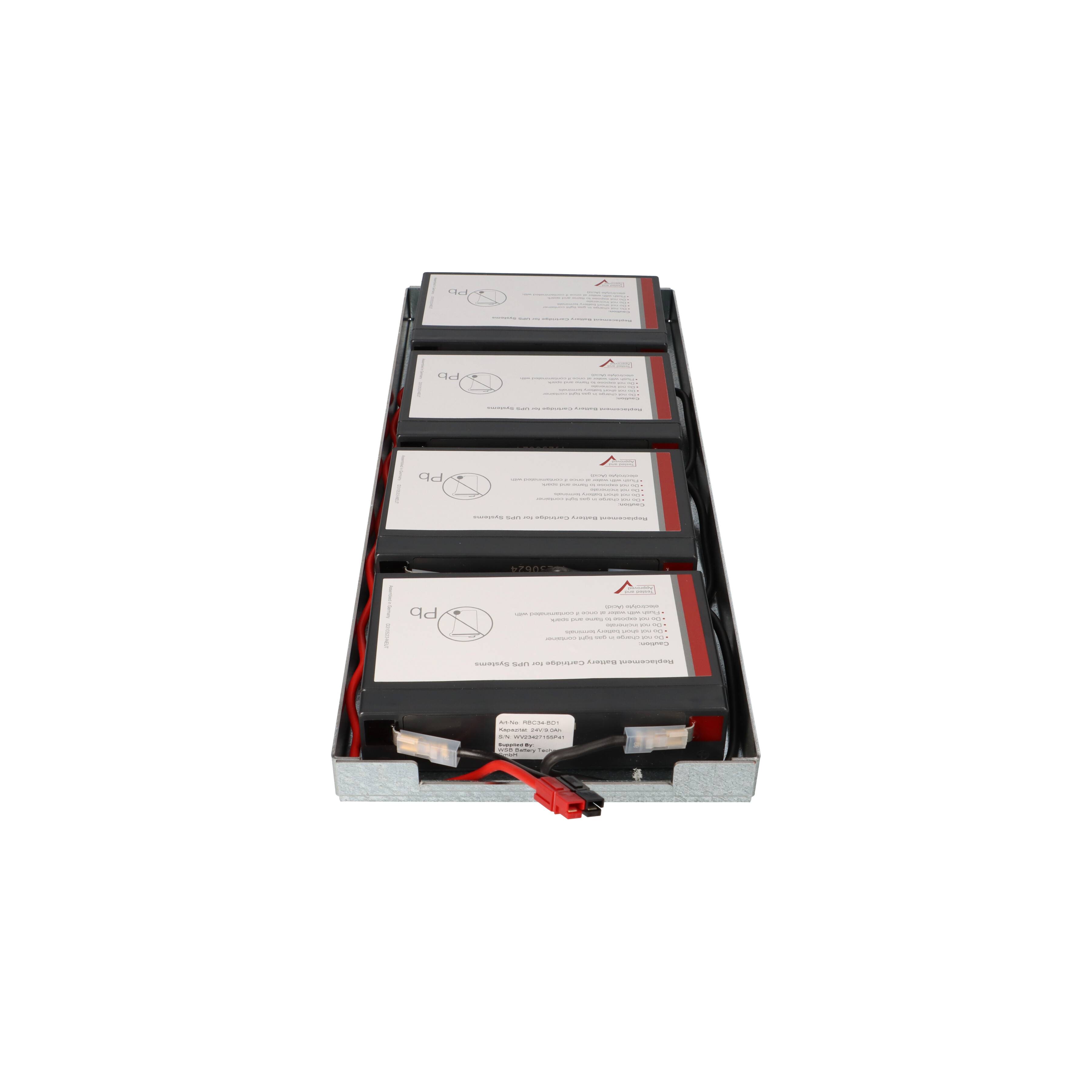 RBC34 Plug-&-Play-Ersatzakku für APC Smart UPS 750/1000