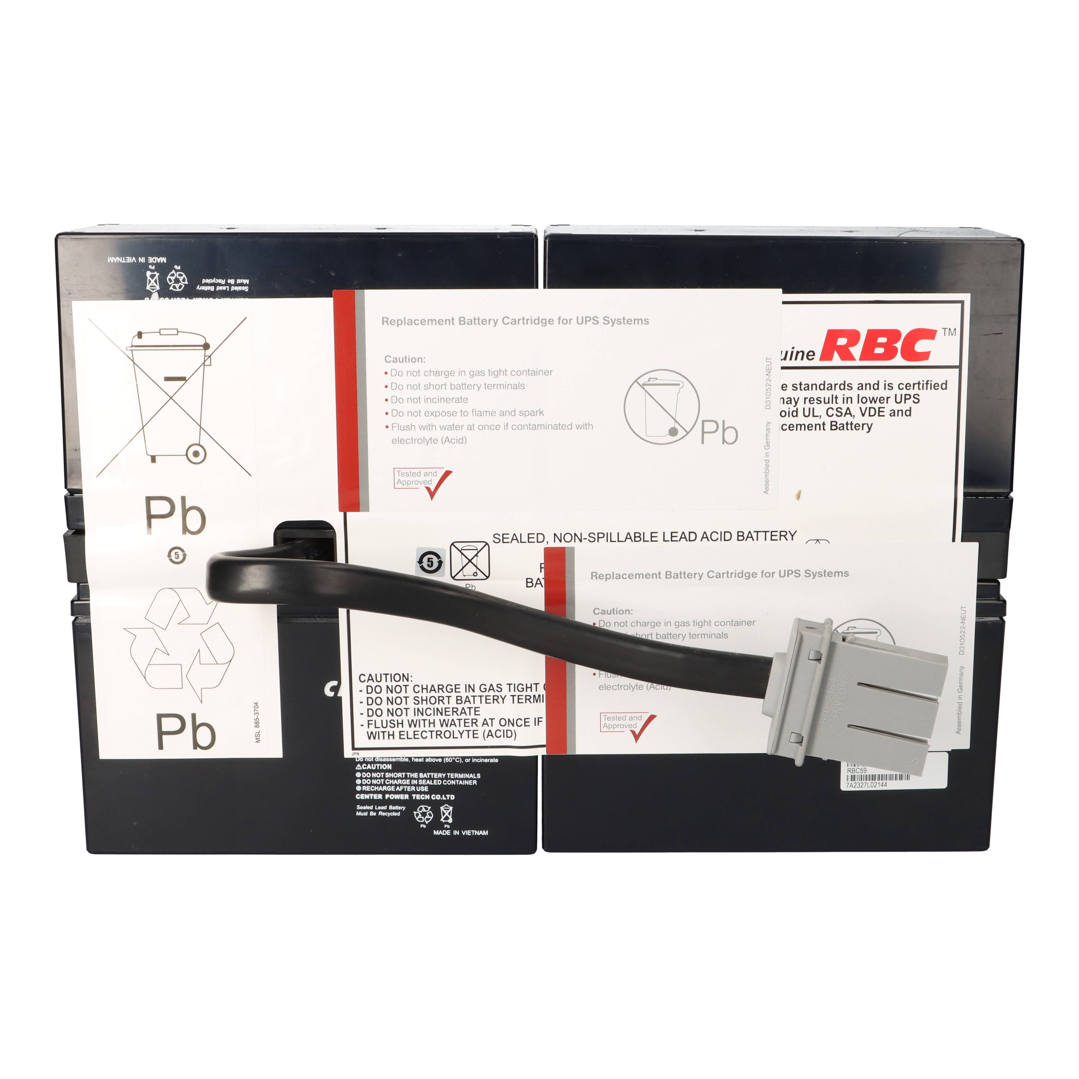 RBC59 Plug-&-Play-Ersatzakku für APC Smart UPS SC 1500