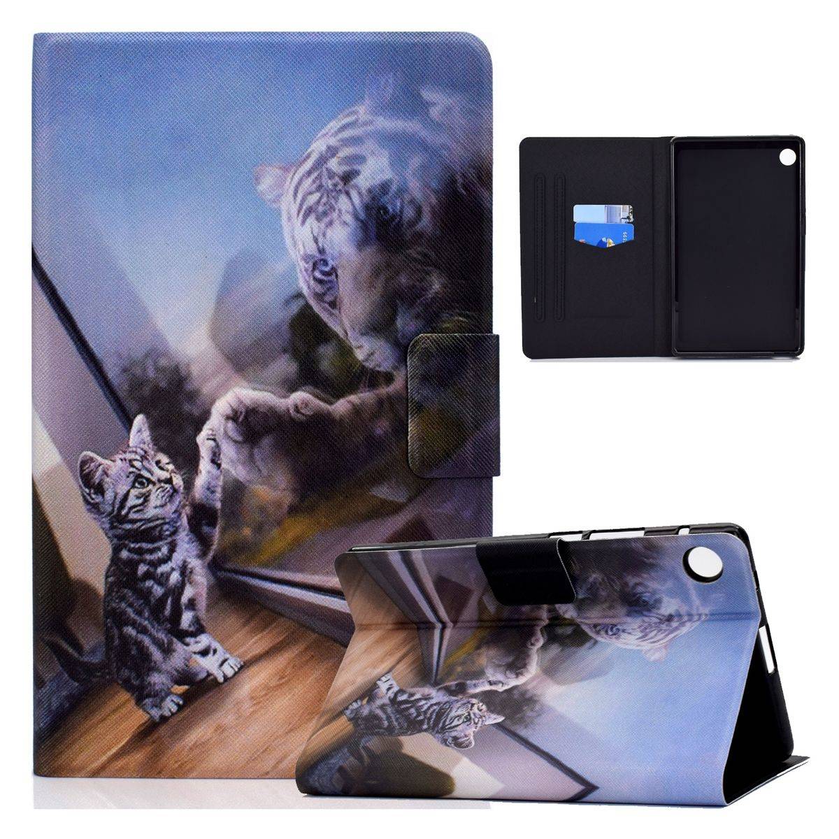 Für Tablet Universelle Motiv Muster Tasche Kunst-Leder Hülle Etuis Cover Schutz Case Zubehör