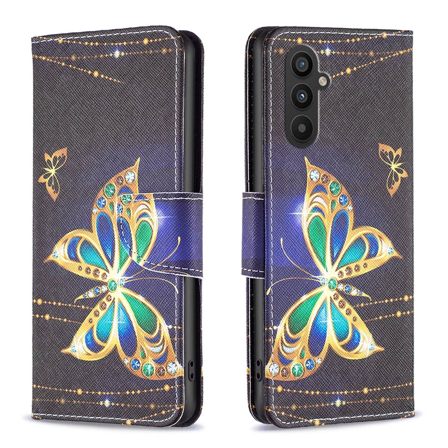 Für Samsung Galaxy A25 Kunstleder Handy Tasche Hülle Book Motiv 5 Case