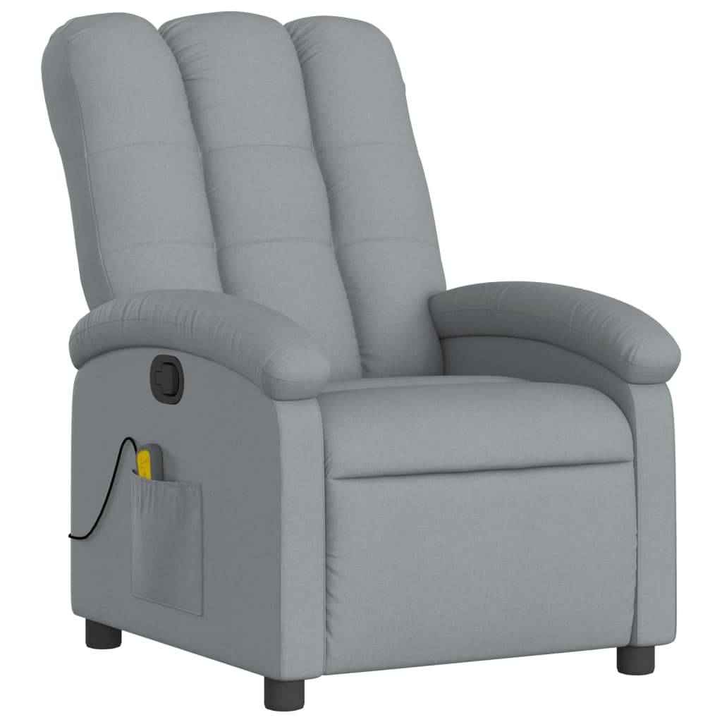 vidaXL Massagesessel Hellgrau Stoff