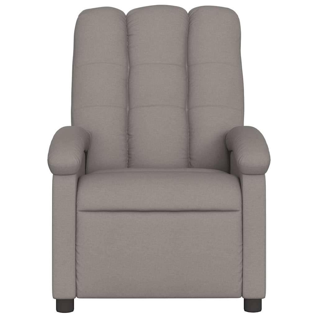 vidaXL Massagesessel Taupe Stoff