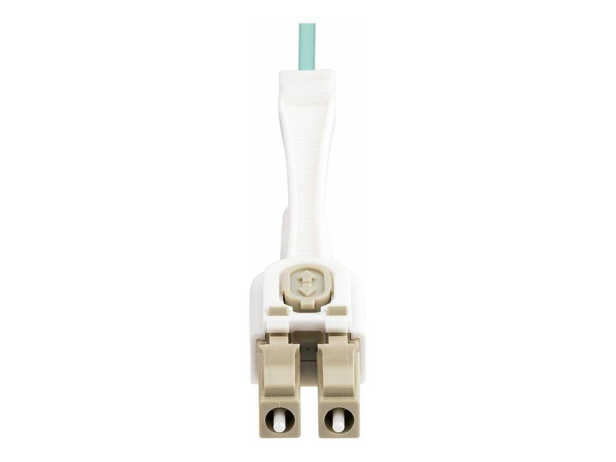 StarTech.com 3m (10ft) LC to LC (UPC) OM4 Multimode Fiber Optic Cable w/Push Pull Tabs, 50/125µm, 100G Networks, Bend In