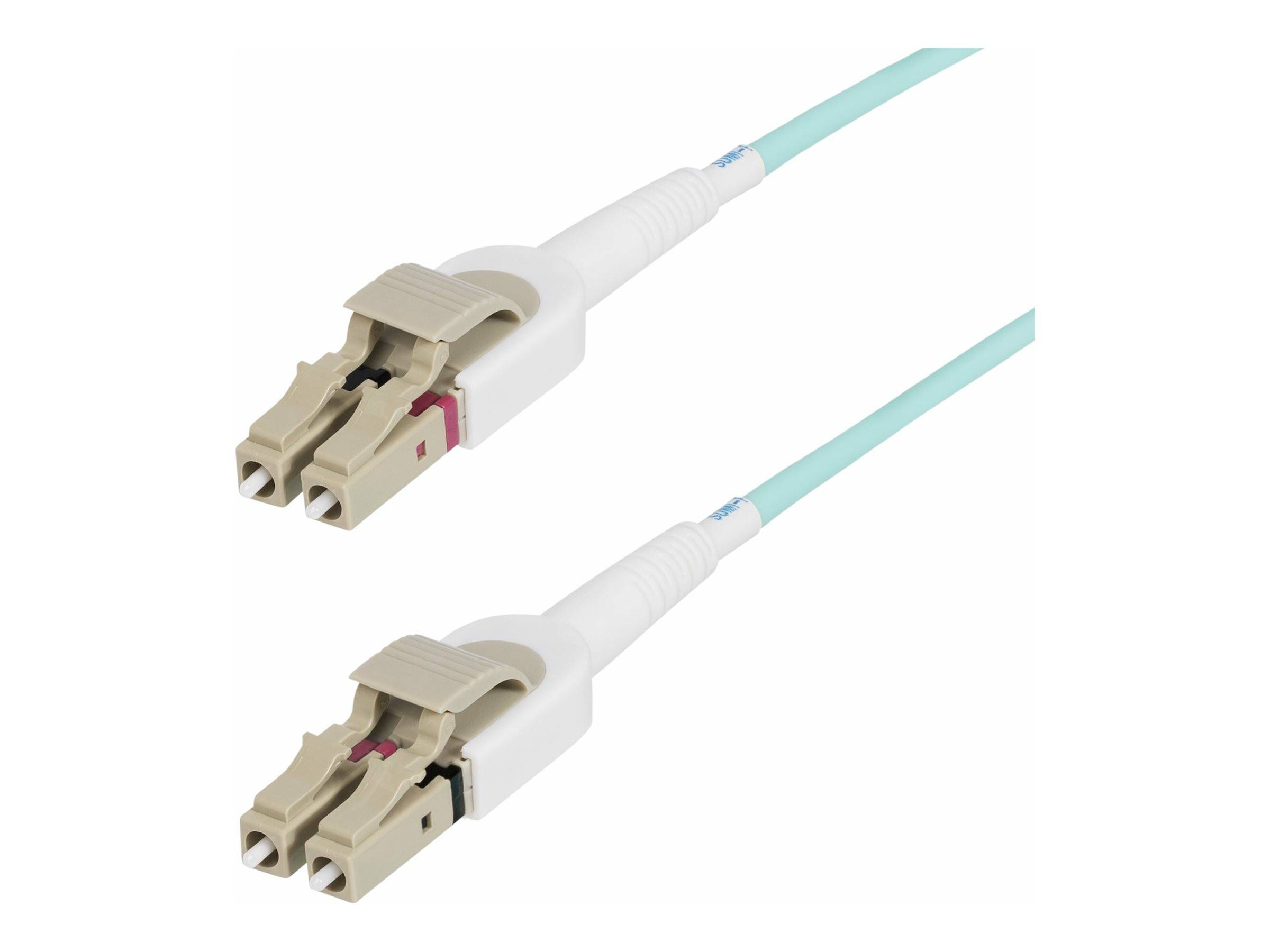 StarTech.com 5m (15ft) LC to LC (UPC) OM4 Switchable Fiber Optic Cable 50/125µm, 100G Networks, Toolless Polarity Switch