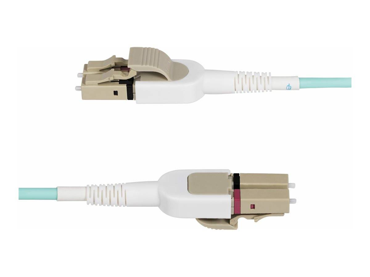 StarTech.com 5m (15ft) LC to LC (UPC) OM4 Switchable Fiber Optic Cable 50/125µm, 100G Networks, Toolless Polarity Switch
