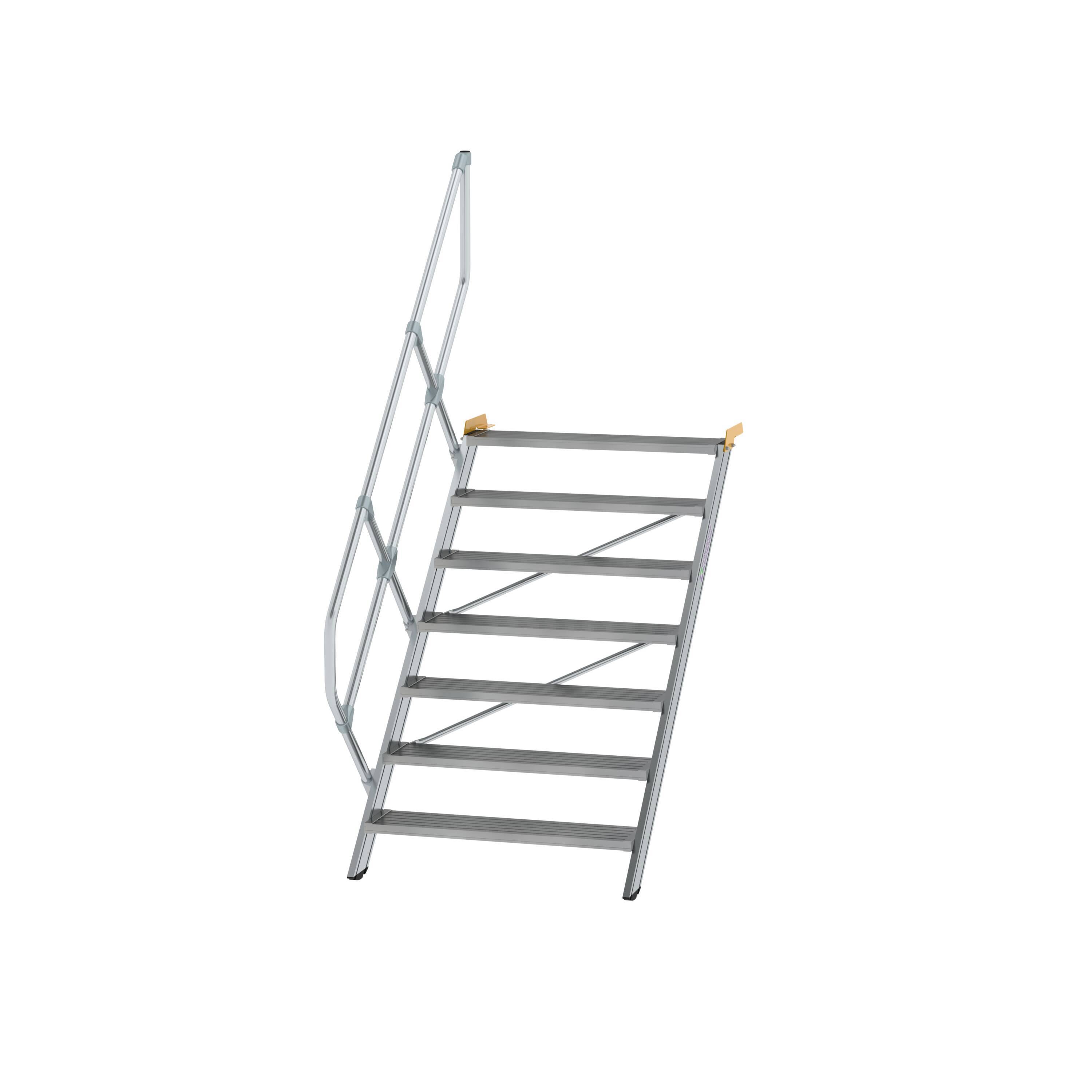 Munk Treppe 45° Stufenbreite 1000 mm 7 Stufen Aluminium geriffelt