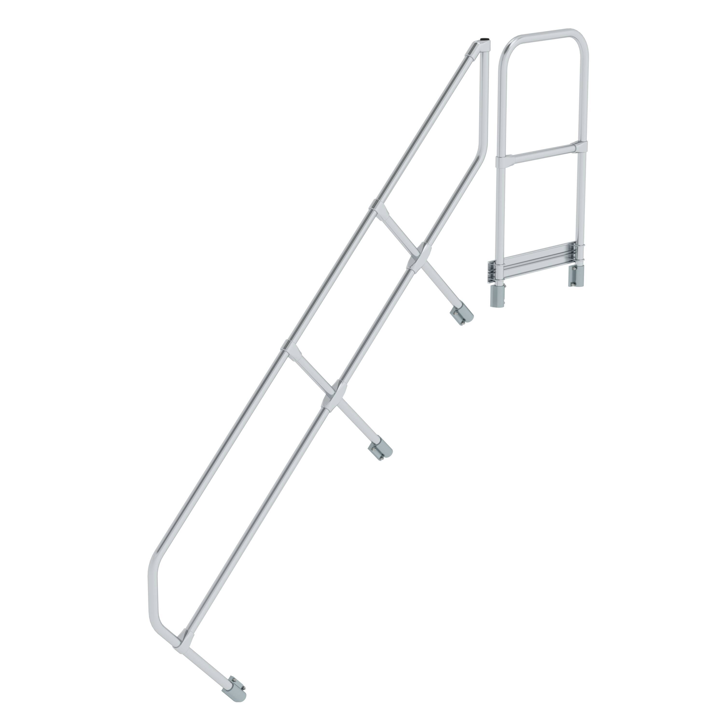 Munk Zweiter Handlauf für Treppe mit Plattform 45° 8 Stufen