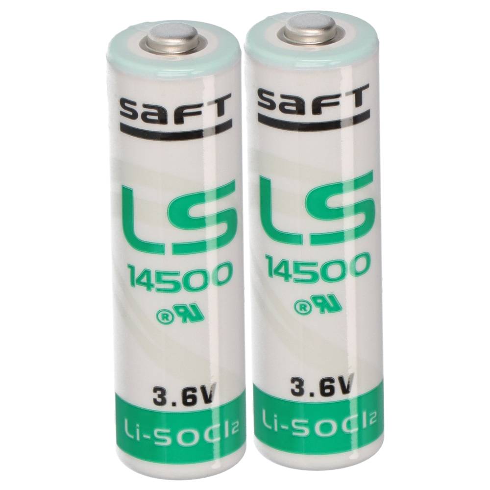 2x Saft Lithium 3,6V Batterie LS14500 AA - Zelle
