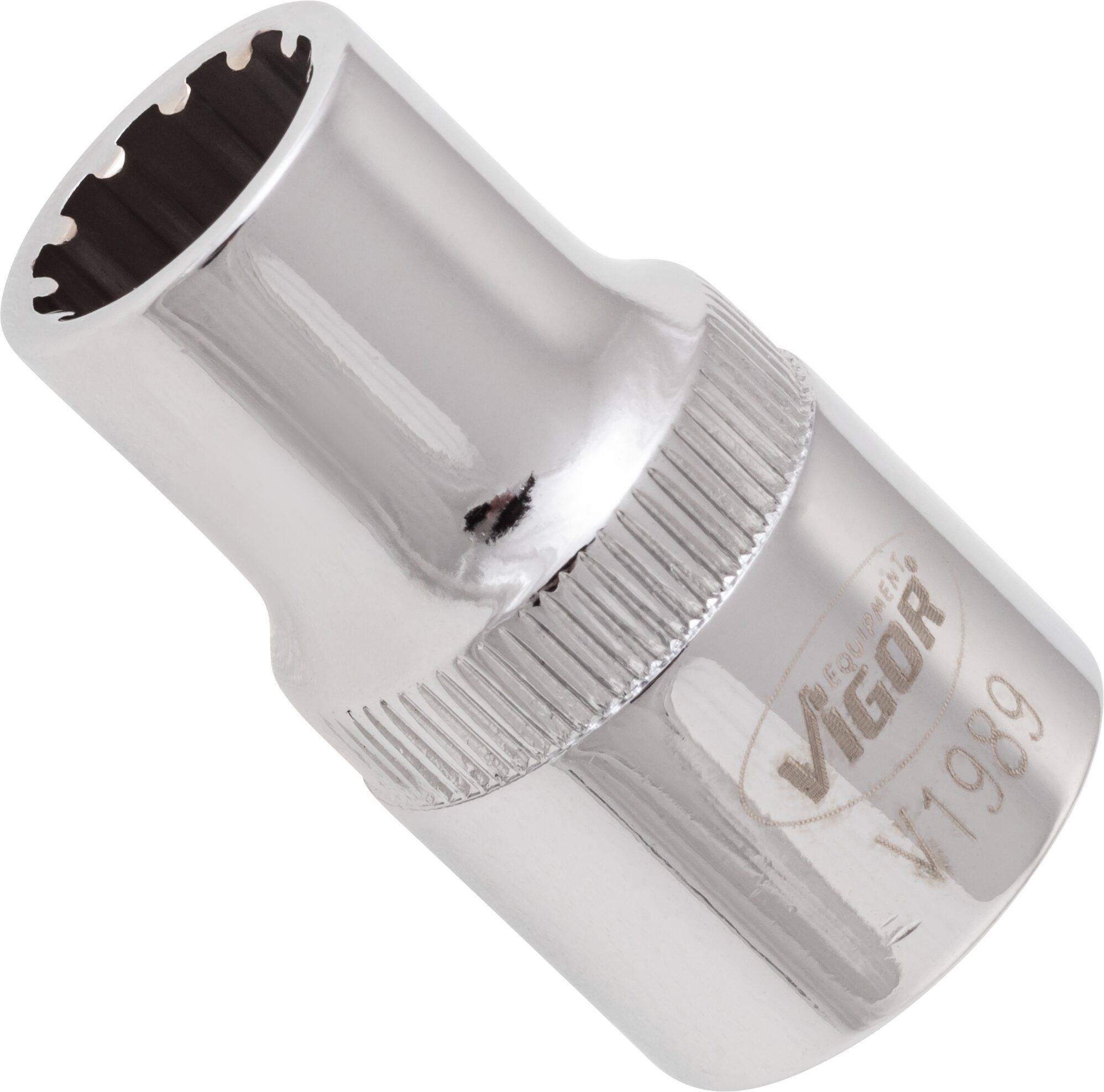 VIGOR Multiprofil Steckschlüsseleinsatz ∙ V1989 ∙ Vierkant hohl 12,5 mm (1/2 Zoll) ∙ Multiprofil ∙ 11 mm