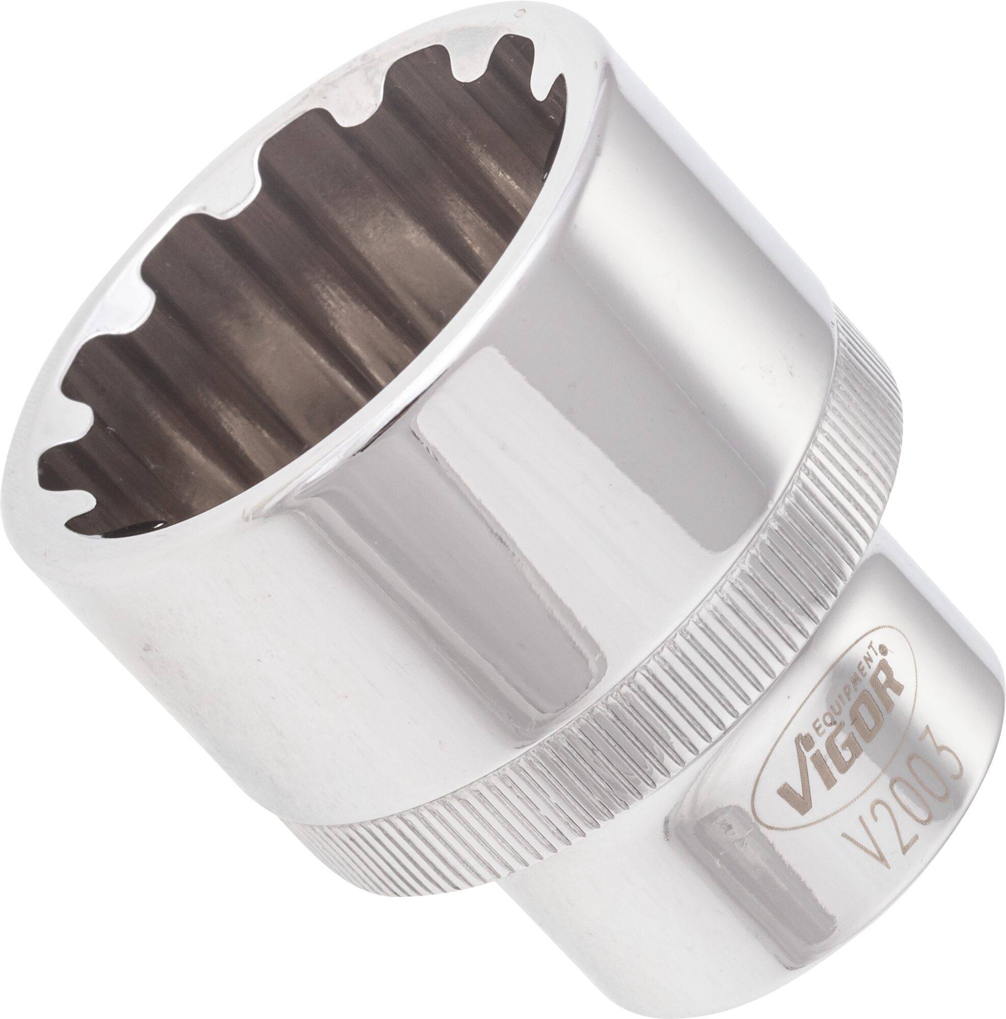 VIGOR Multiprofil Steckschlüsseleinsatz ∙ V2003 ∙ Vierkant hohl 12,5 mm (1/2 Zoll) ∙ Multiprofil ∙ 30 mm