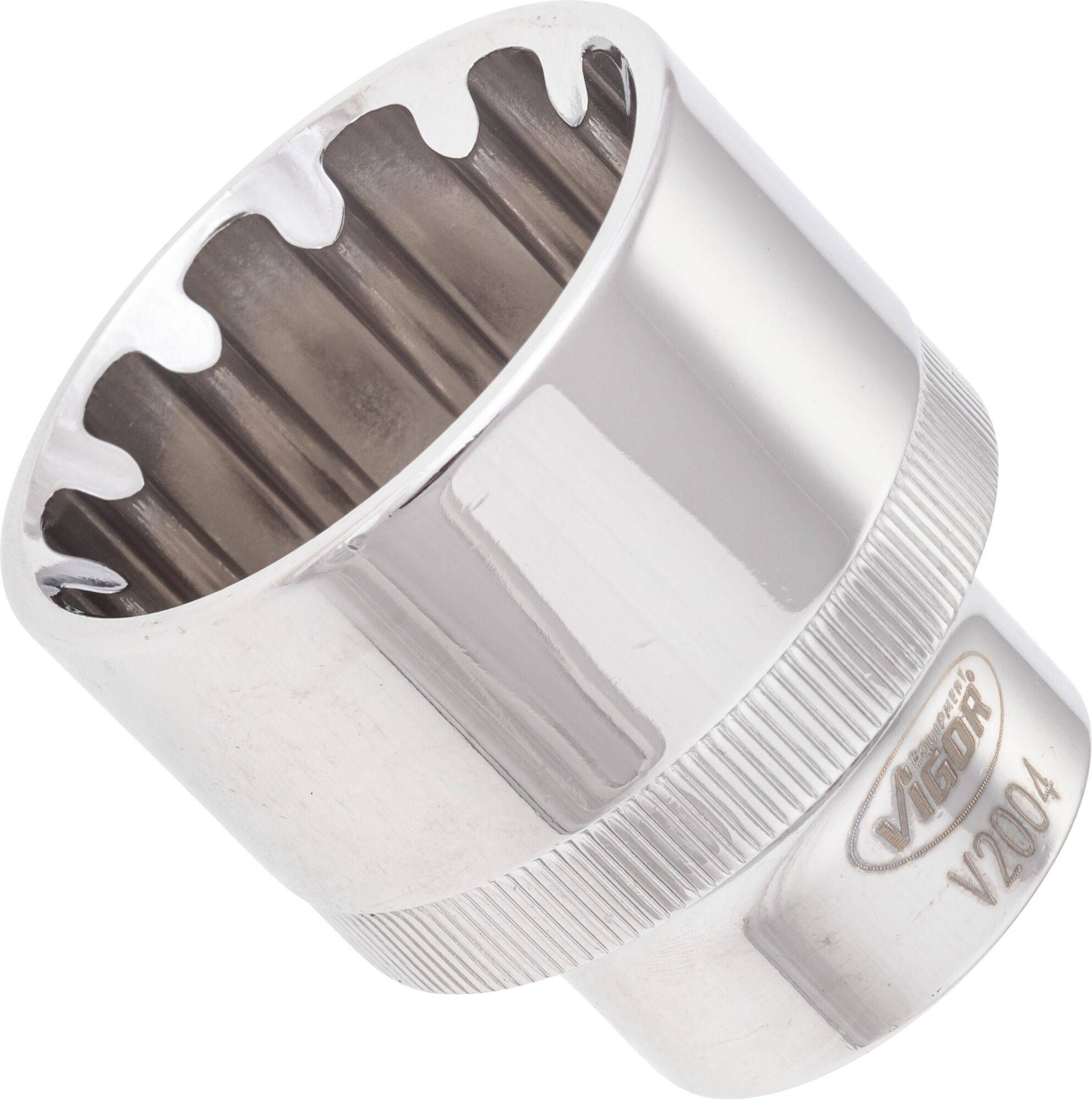 VIGOR Multiprofil Steckschlüsseleinsatz ∙ V2004 ∙ Vierkant hohl 12,5 mm (1/2 Zoll) ∙ Multiprofil ∙ 32 mm