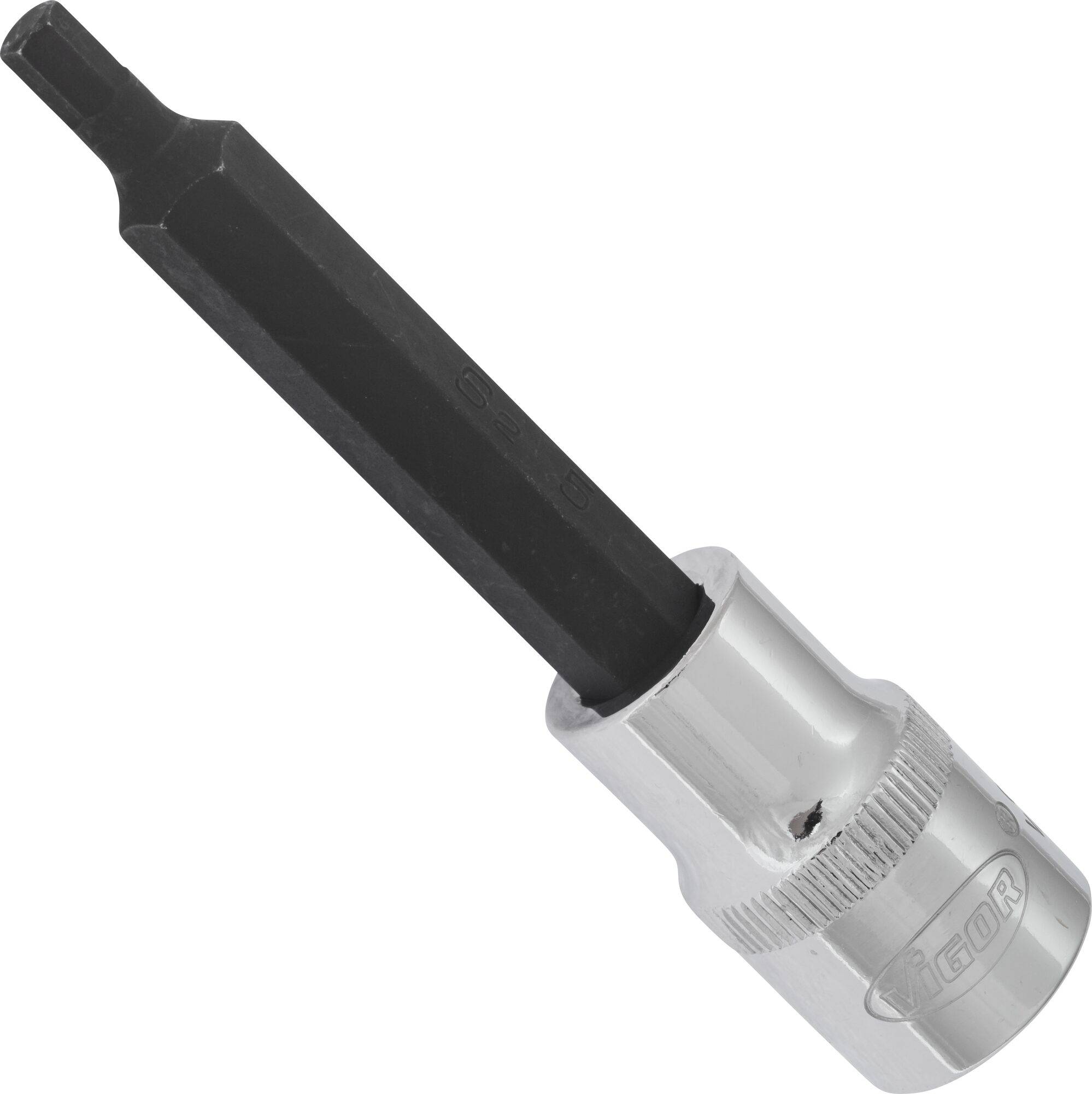 VIGOR Innensechskant Schraubendreher-Einsatz ∙ V2072 ∙ Vierkant hohl 12,5 mm (1/2 Zoll) ∙ Innen Sechskant Profil ∙ 5 mm