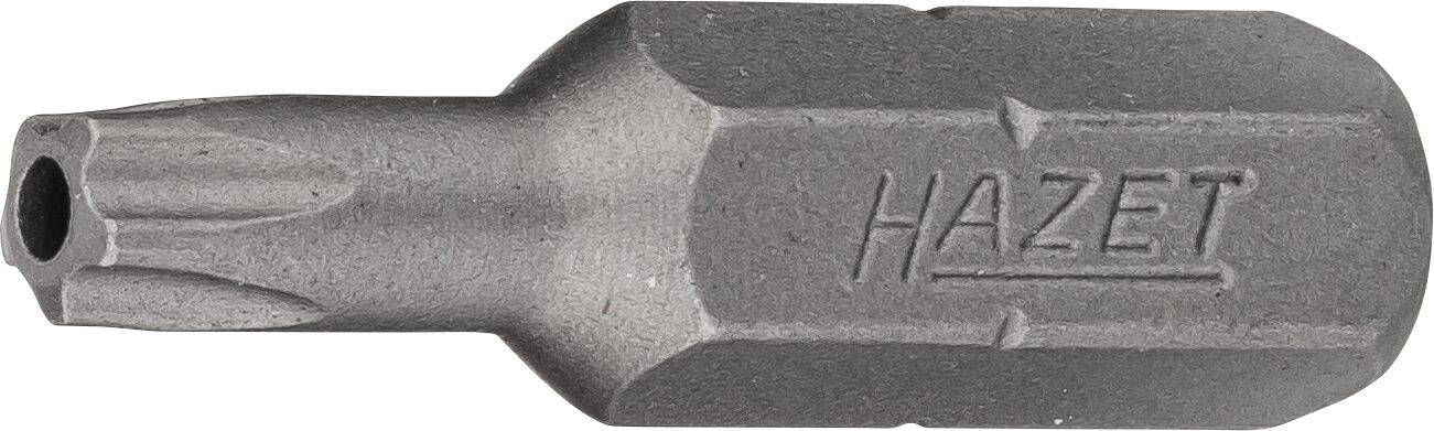 HAZET 5-Stern Bit 2225-20H ∙ Sechskant massiv 6,3 (1/4 Zoll) ∙ Innen 5-Stern Profil mit Zapfen ∙ 20H