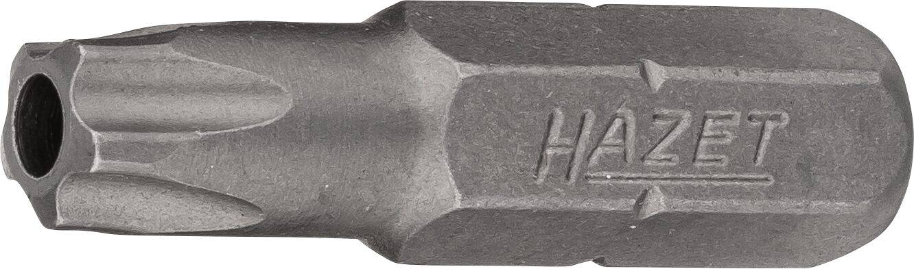HAZET 5-Stern Bit 2225-30H ∙ Sechskant massiv 6,3 (1/4 Zoll) ∙ Innen 5-Stern Profil mit Zapfen ∙ 30H