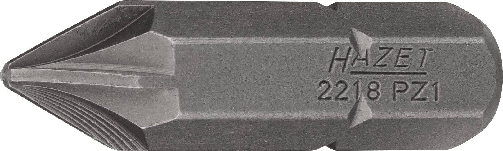HAZET Bit 2218-PZ1 ∙ Sechskant massiv 8 (5/16 Zoll) ∙ Pozidriv Profil PZ ∙ PZ1