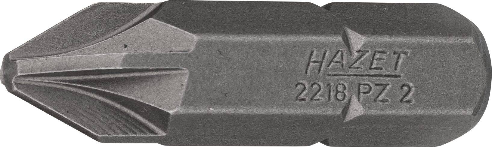 HAZET Bit 2218-PZ2 ∙ Sechskant massiv 8 (5/16 Zoll) ∙ Pozidriv Profil PZ ∙ PZ2