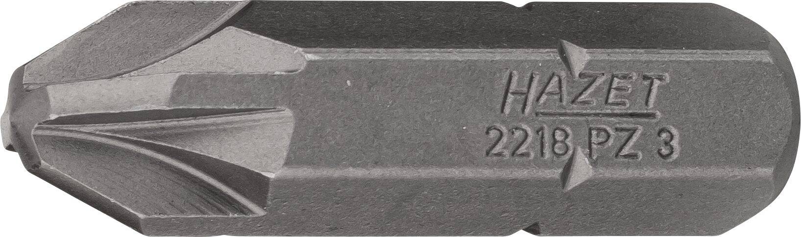 HAZET Bit 2218-PZ3 ∙ Sechskant massiv 8 (5/16 Zoll) ∙ Pozidriv Profil PZ ∙ PZ3