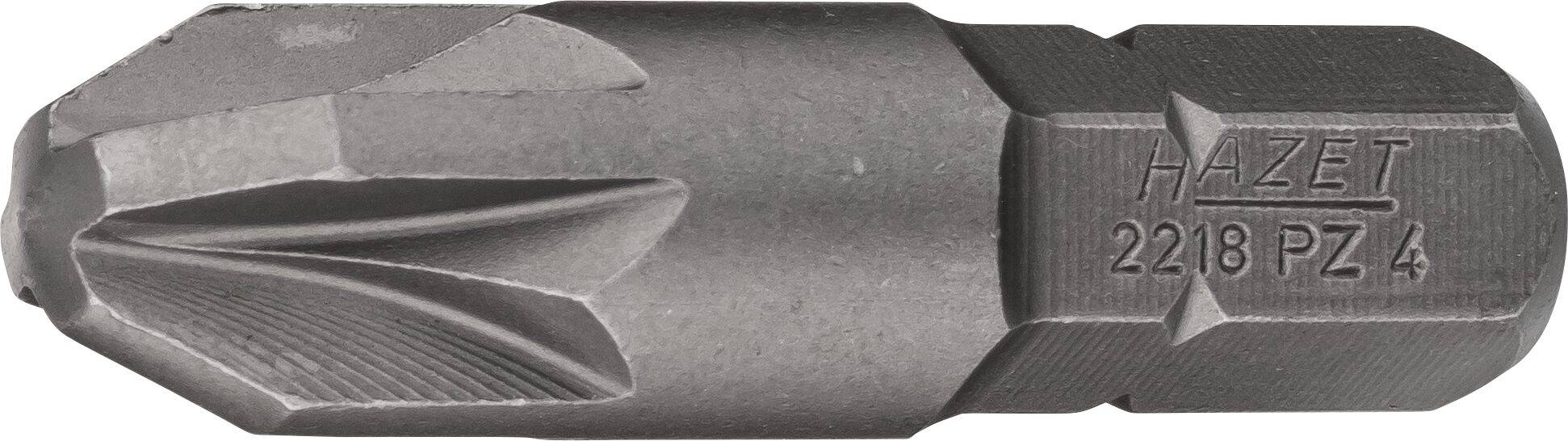 HAZET Bit 2218-PZ4 ∙ Sechskant massiv 8 (5/16 Zoll) ∙ Pozidriv Profil PZ ∙ PZ4