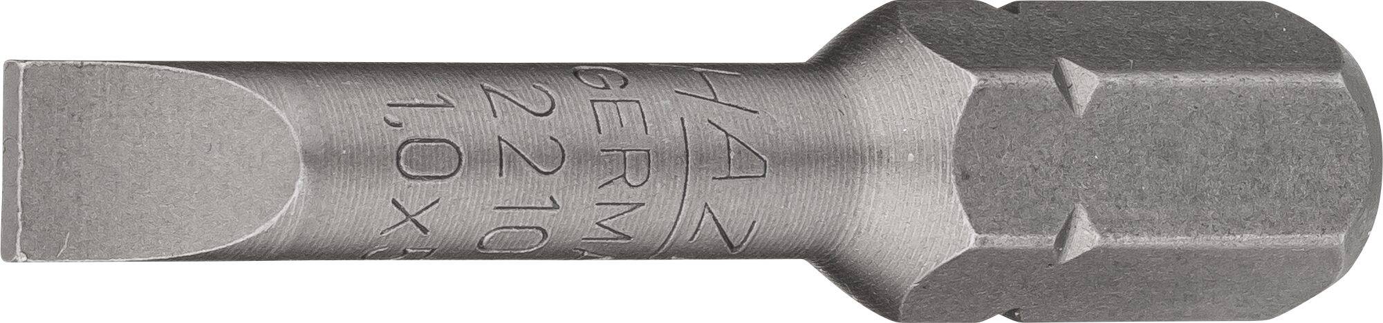 HAZET Bit 2210-9 ∙ Sechskant massiv 8 (5/16 Zoll) ∙ Schlitz Profil ∙ 1 x 5.5 mm