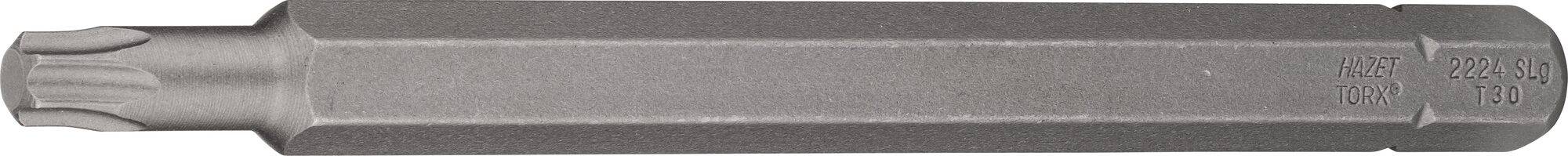 HAZET Bit 2224SLG-T30 ∙ Sechskant massiv 8 (5/16 Zoll) ∙ Innen TORX® Profil ∙ T30