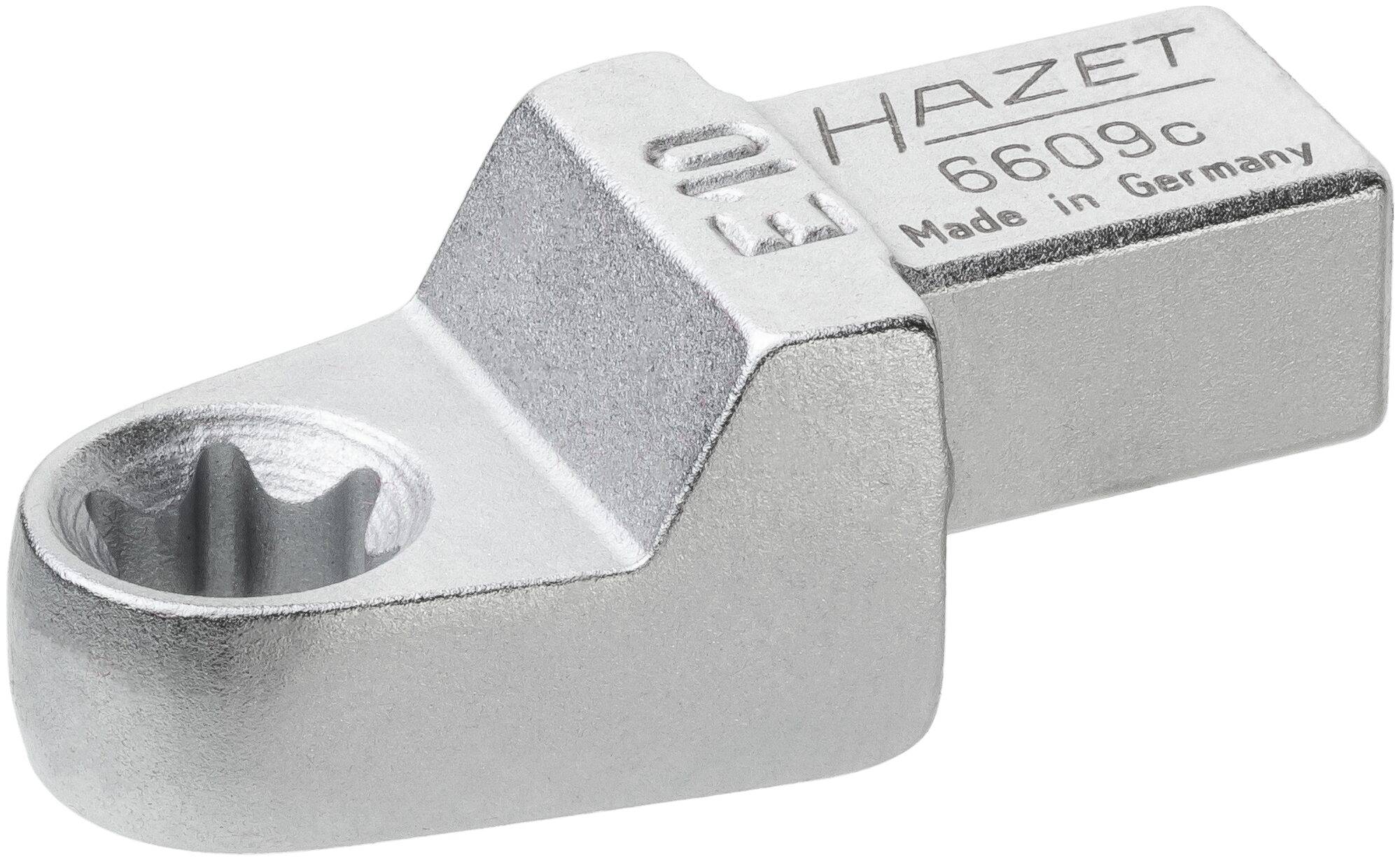 HAZET Einsteck TORX® Ringschlüssel 6609C-E10 ∙ Einsteck-Vierkant 9 x 12 mm ∙ Außen TORX® Profil ∙ E10