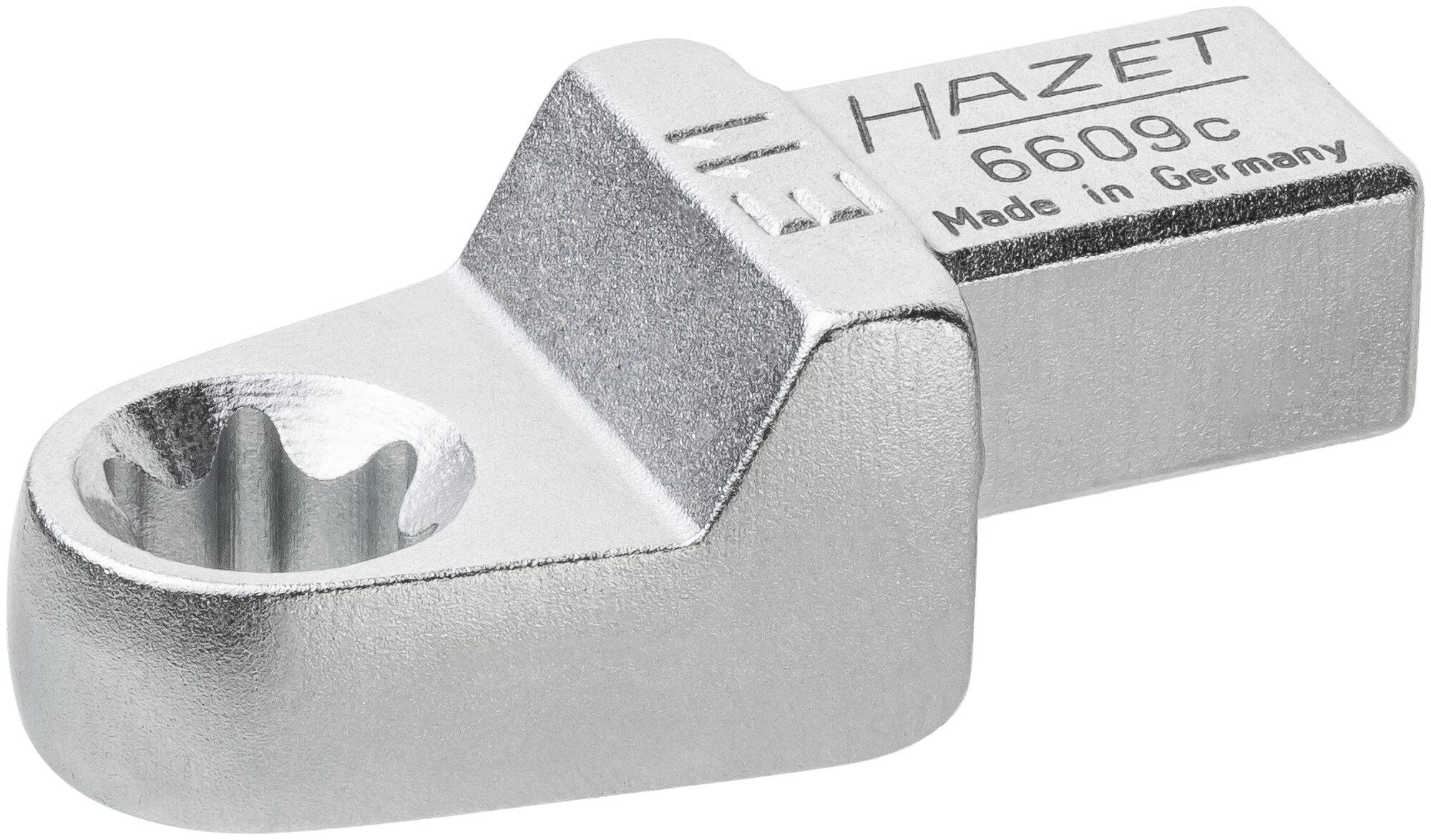 HAZET Einsteck TORX® Ringschlüssel 6609C-E11 ∙ Einsteck-Vierkant 9 x 12 mm ∙ Außen TORX® Profil ∙ E11
