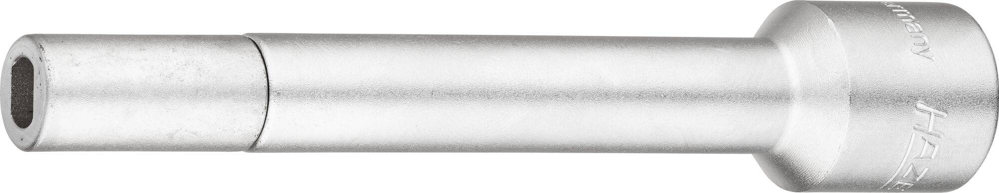 HAZET Verlängerung 4910-68 ∙ Vierkant hohl 12,5 mm (1/2 Zoll) ∙ Zapfenprofil hohl ∙ für Zapfenprofil 6 x 8 mm