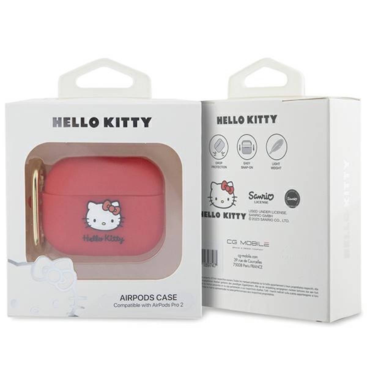 Hello Kitty Apple AirPods Pro 2. Generation Silikon 3D Kitty Head Schutzhülle .