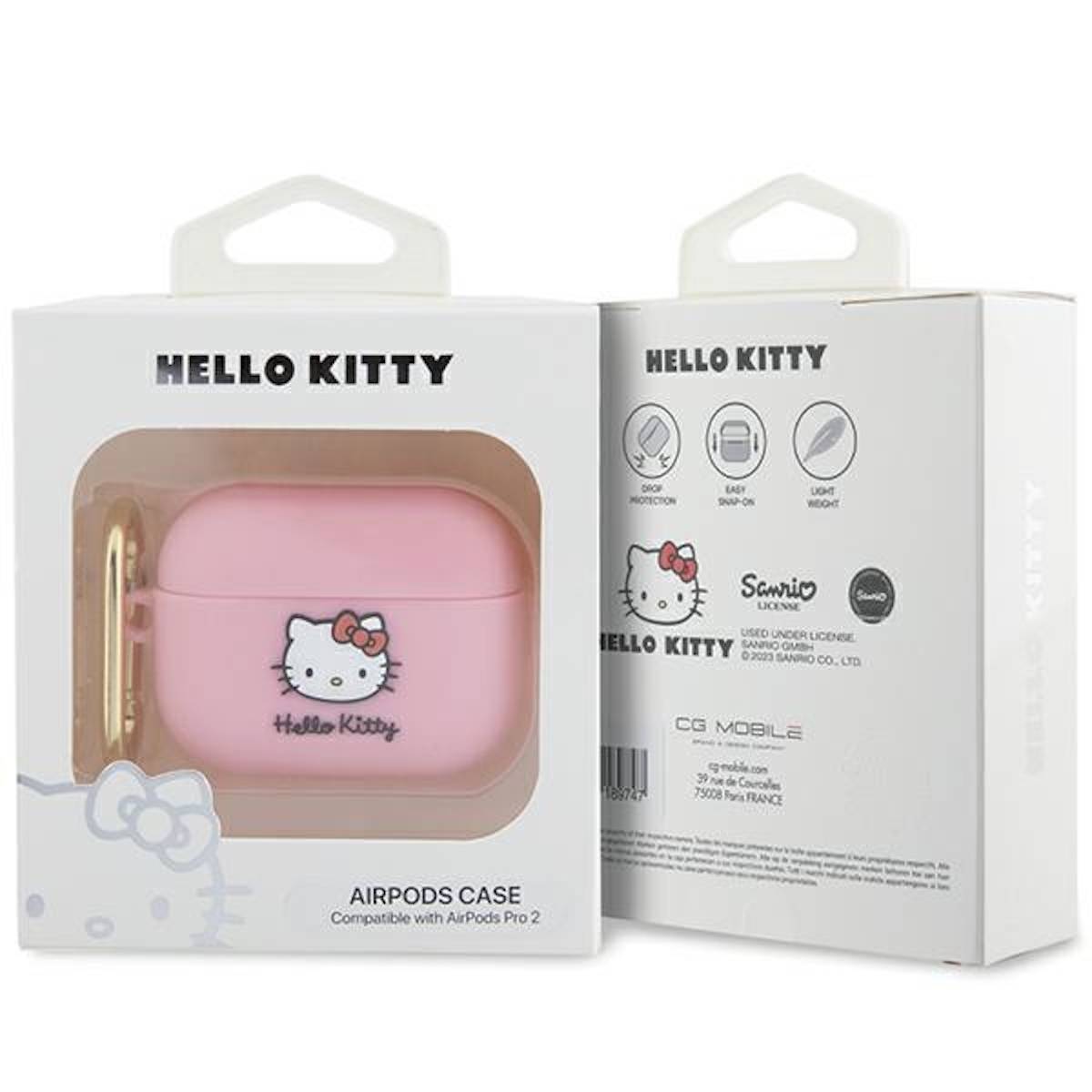 Hello Kitty Apple AirPods Pro 2. Generation Silikon 3D Kitty Head Schutzhülle .