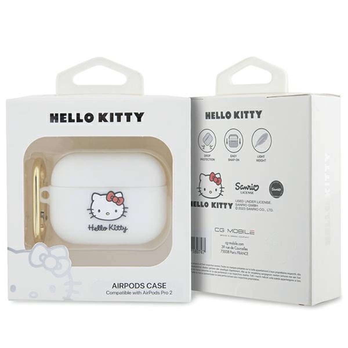 Hello Kitty Apple AirPods Pro 2. Generation Silikon 3D Kitty Head Schutzhülle .